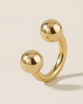Altın renkli 316L cerrahi çelik 6 mm yarım halka piercing tasarımı.